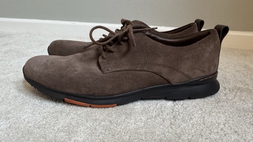 Clarks brown suede lace - suede,