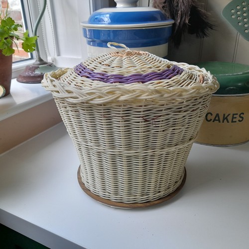 Vintage storage basket with - vintage,