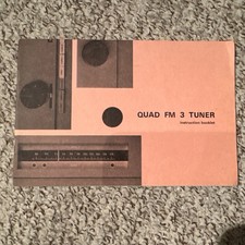 Quad FM 3 Tuner Instruction Booklet Manual Original 