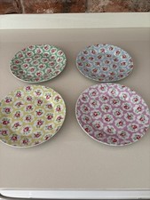 Cath Kidston Set of 4 Side Plates Provence Rose Design 18cm