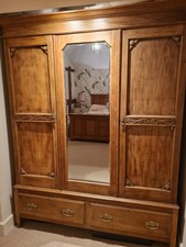 vintage wood wardrobe 