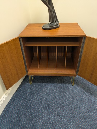 Mid century teak vinyl record - teak,