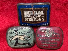 THREE  Gramophone Needle Tins