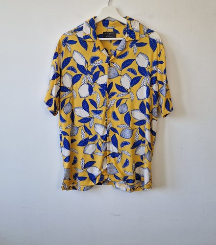 Funky lemon print leaf shirt - funky,
