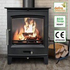 5KW Multifuel Stove Woodburning Log Burner Fireplace Defra Approved Eco Design