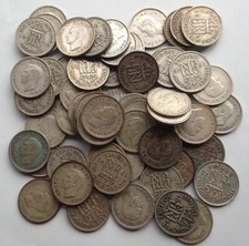 GEORGE VI SIXPENCE 6D 50%