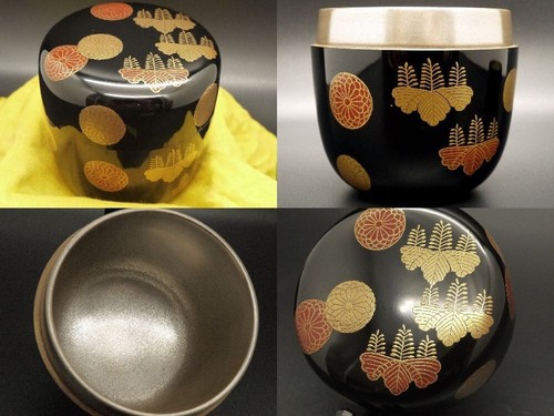 Japan lacquer wooden tea caddy - japan,