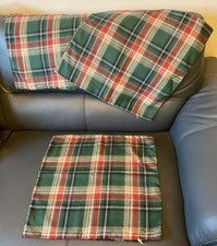 THREE COZY PLAID TARTAN CUSHION COVERS WITH ZIPS NEW AND UNUSED.3,DAY DISPATCH..