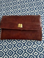 Brown Vintage Japelle designed by Jane Shilton clutch bag with strap
