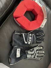 Oval Racing STR Neck Brace + Flame Retardant Gloves Youth Size Small
