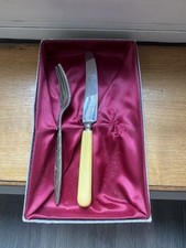 Sheffield Angora Silver Plate Co Knife Fork Vintage Cutlery