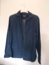H&M DENIM SHIRT    SIZE S     DARK BLUE      PREMIUM COTTON