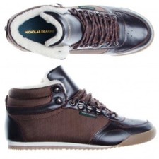 Nicholas Deakins Mens MILES Leather Ankle Lace Dealer Casual Sneaker Shoe Boots