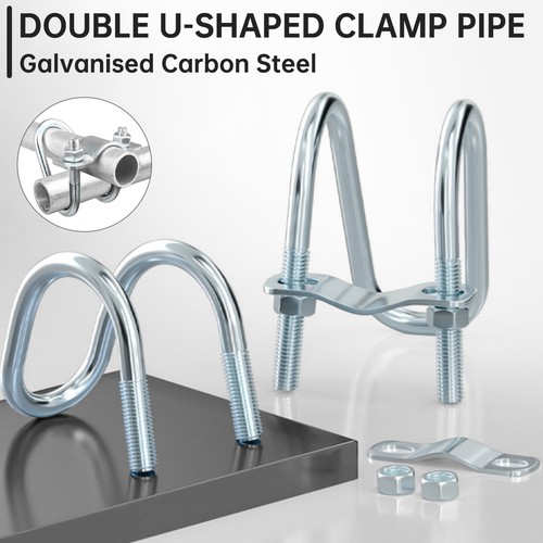 Galvanized cross pipe clamp - galvanized,