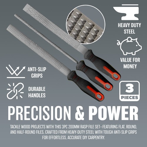 3pc rasp file set round - 3pc,