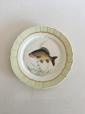 Royal Copenhagen Green Fish Plate No 919/1710 with Cyprinus Carpio