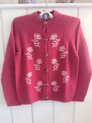 Brora red white floral - white,