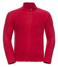 New Mens Russell Full Zip Micro Fleece. Red size S and M. T3548.