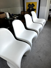 VERNER PANTON WHITE CHAIRS x