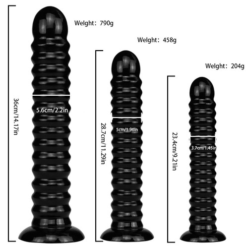 Huge butt plug ribbed dildo - butt,