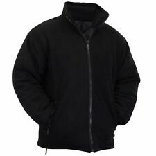 MENS EXTRA THICK FLEECE HEAVY DUTY WORK JACKET PADDED ANTI PILL WINTER BLACK 