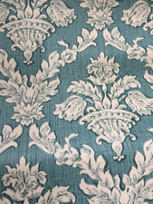 Vintage CROWN vinyl wallpaper, teal, sea green, 4 sealed rolls plus half