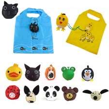 Cute Travel Foldable Handbag Grocery Tote Storage Reusable Animal Shopping Bags"