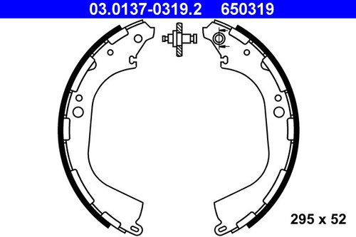Ate 0137 0319 brake shoe - ate, 03.0137-0319.2