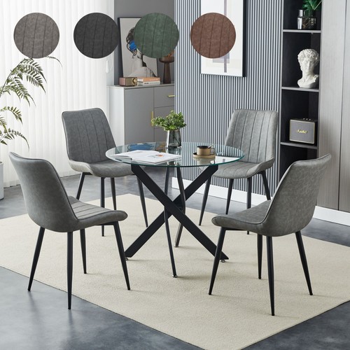 Dining table and chairs - table, 4