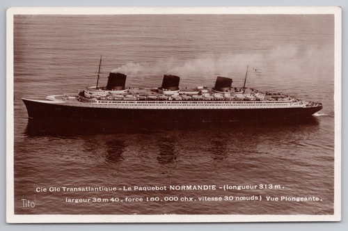French liner normandie - french,