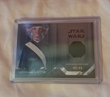 Star Wars Last Jedi Silver Parallel Costume / Relic Card Sosear Latta 69/99