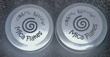 2 Cosmic Shimmer Mica Flakes Pots 25ml Blue Steel & Antique Gold