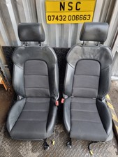 AUDI A3 8P 2008-2013 3 DOOR S-LINE HALF LEATHER INTERIOR SEATS SET FRONT & BACK