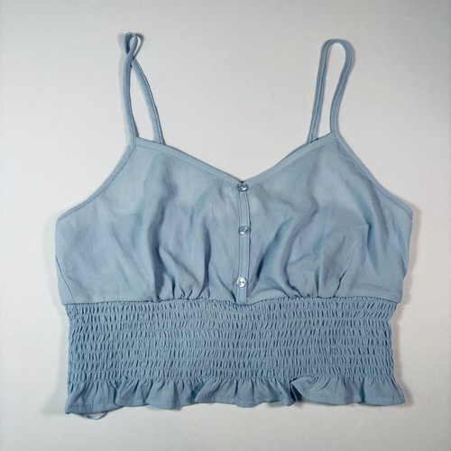 Pink rose light blue smocked - light,