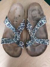 Birkenstock Birkis  Size 4.5 / 37 Tiger Pattern Sandals Narrow Fit 