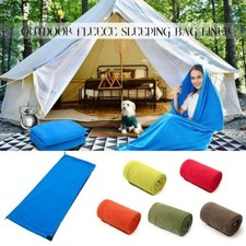 Sleeping Bag Blanket Polar Fleece Isolation Liner Lightweight Camping Adult Size