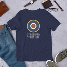 RAF Bomber Command Roundel T-Shirt Strike Hard Strike Sure WW2 Military Tee