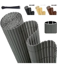 Sekey PVC Garden Privacy Screening Fence Weatherproof 80 x 500 cm, Grey