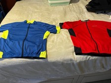 Bergrisar Cycling Jerseys (2), Red and Blue, XXL and good condition