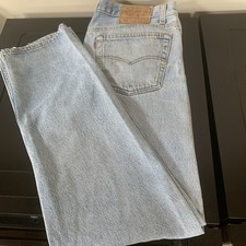 Vintage 1970’s Men’s 501 Faded Jeans With Button Fly. W32 X 32L Made In The USA