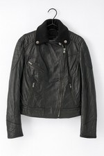 Women’s Black Leather Moto