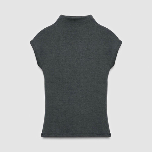 Zara gray lyocell knit - gray, mock