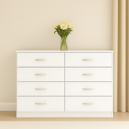 White gloss drawer chest - chest, of
