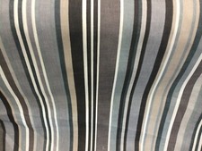 Outdoor Shower Proof Fabric Jardin Stripe Charcoal by Fryetts Porter & Stone