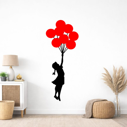 Banksy girl with balloon wall - banksy,