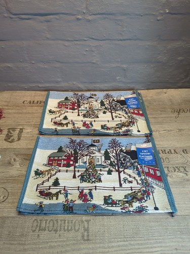 Tapestry christmas placemats - tapestry,