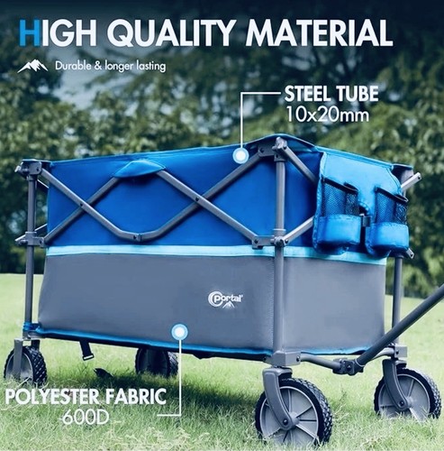 Folding camping trolley - folding,