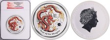 2012  Australia Lunar Dragon 1 Kilo 999 Silver Coin - Gem Eye - NGC SP 70