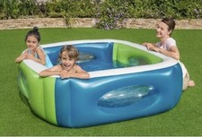 Square Paddling Pool Clear