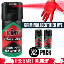 2 x Farb-Gel 40mL Personal Protection Spray Criminal ID Dye Marker UK Legal
